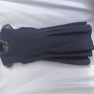 GAP NWT Black Cotton fitted dress, bust darts, zip closure, waffle pattern